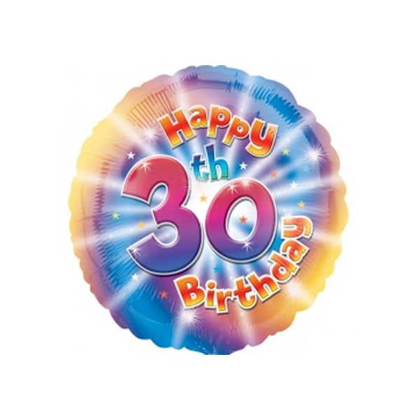 Spot on Gifts Happy 30th Birthday Folieballong En Storlek Flerfärgad Multicoloured One Size