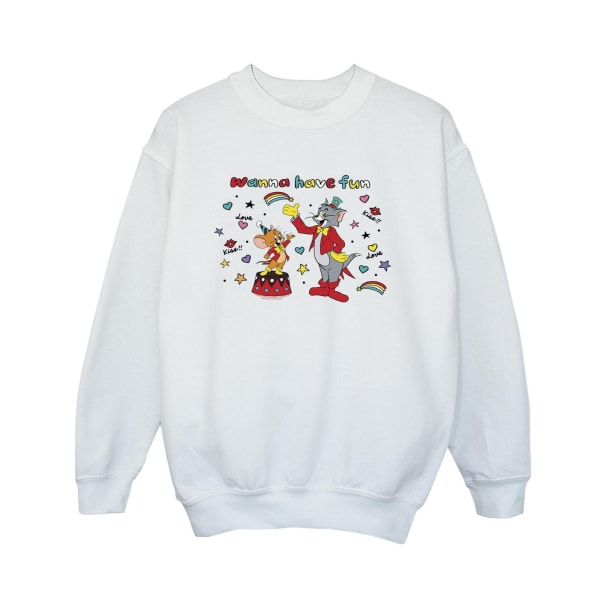 Tom And Jerry Boys Wanna Have Fun Sweatshirt 5-6 Years White White 5-6 Years