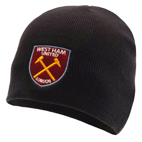West Ham United FC Unisex Vuxen Crest Beanie One Size Marinblå/Maroon Navy/Maroon One Size
