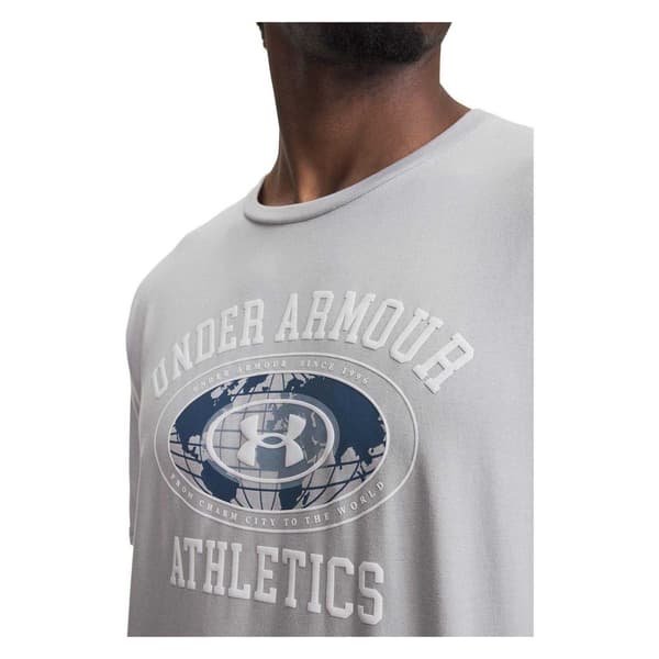 Under Armour Herr Logotyp Atletisk T-shirt L Grå/Vit Grey/White L