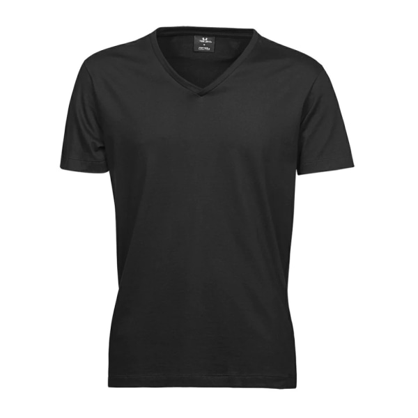 Tee Jay Mens Soft Touch V-hals Mode T-Shirt 3XL Svart Black 3XL