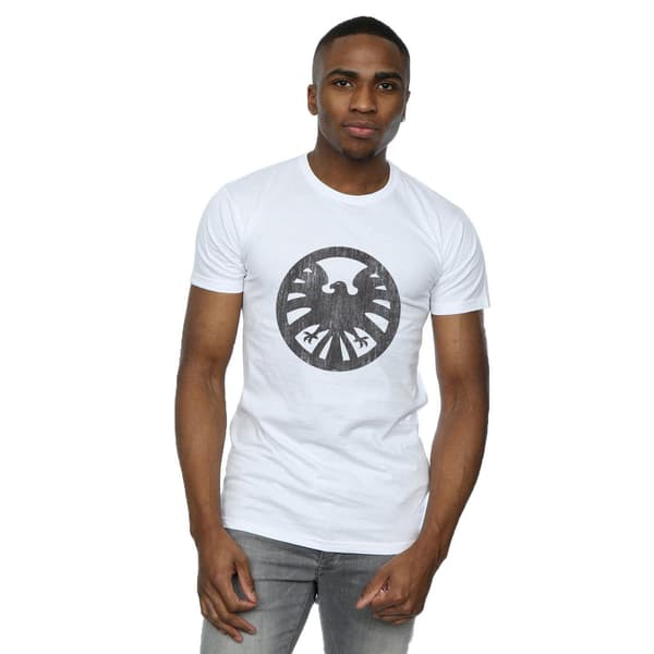 Marvel herr Agents Of SHIELD Distressed Logo T-shirt S Vit White S