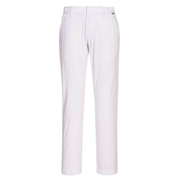 Portwest Herr Chino Stretch Slim Byxor 42R Vit White 42R