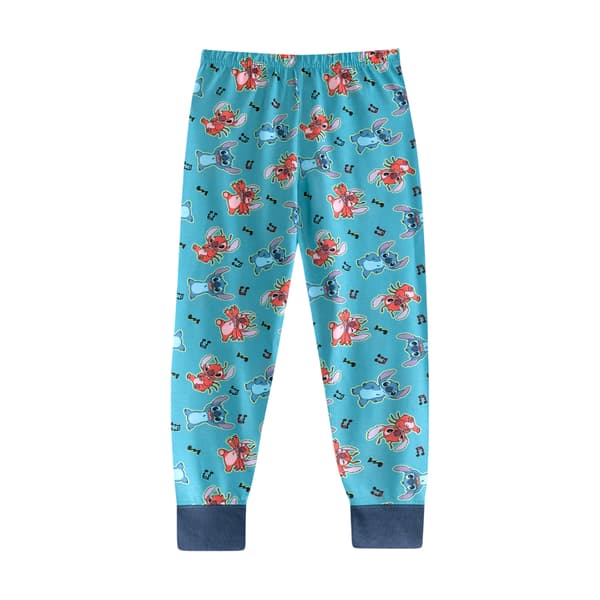 Lilo & Stitch Pojkar Stitch & Angel Lång Pyjamas Set 7-8 År Blå Blue 7-8 Years
