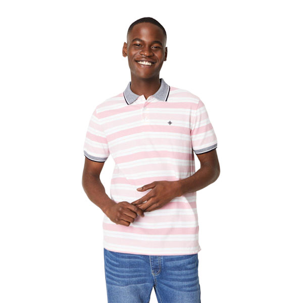 Maine Herr Dubbelrandig Poloskjorta XL Rosa Pink XL