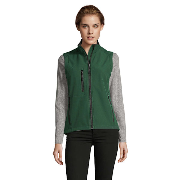 SOLS Dam/Kvinnor Rallye Soft Shell Bodywarmer Jacka M Flaska Bottle Green M