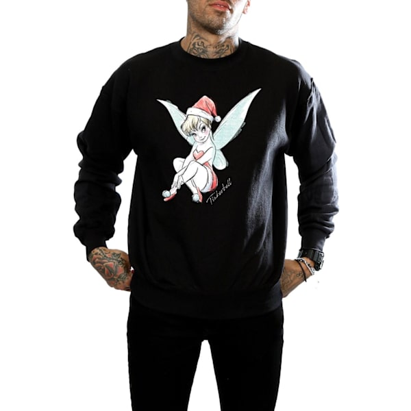 Disney Mens Tinkerbell Jul Fe Sweatshirt XL Svart Black XL