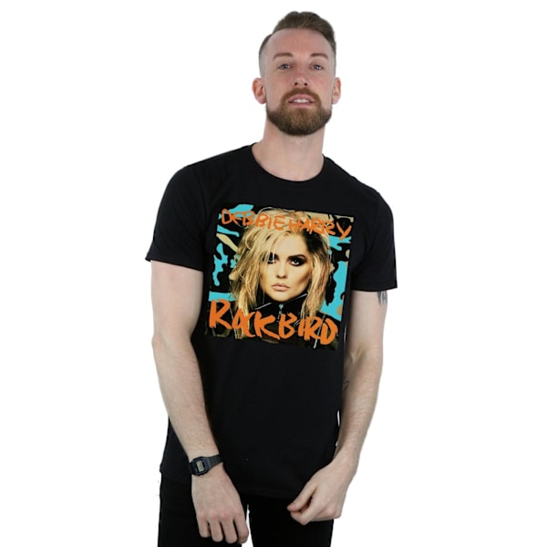 Debbie Harry Mens Rockbird Cover T-Shirt S Svart Black S