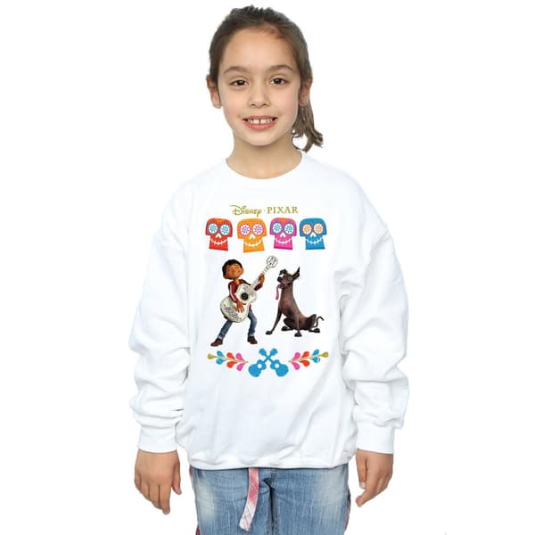 Disney Flickor Coco Miguel Logotyp Tröja 9-11 År Vit White 9-11 Years