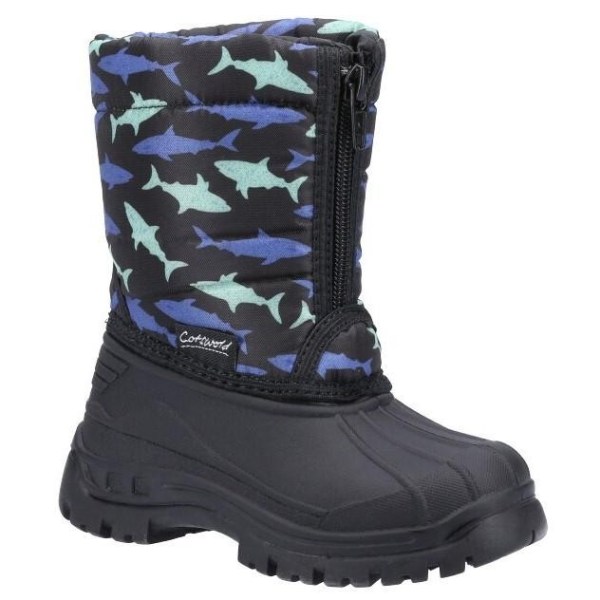 Cotswold Childrens/Kids Iceberg Shark Snow Boots 6 UK Black Black 6 UK