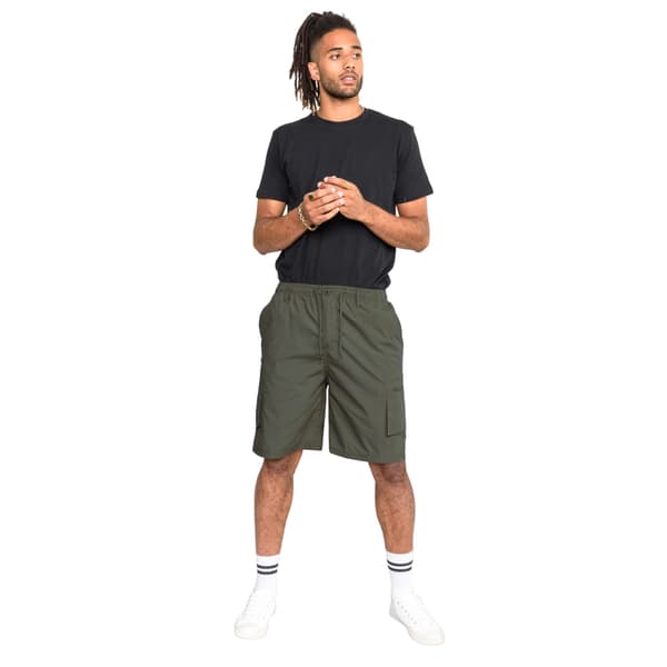 Duke Herr D555 Nick Cargo Shorts med Elastisk Midja M Khaki Khaki M
