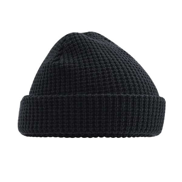 Beechfield Unisex Vuxen Klassisk Våffel Stickad Mössa En Storlek Black One Size