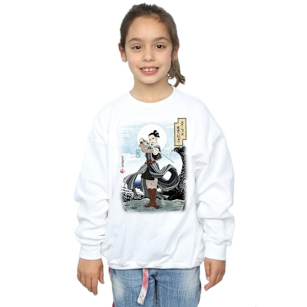 Star Wars Girls The Last Jedi Japansk Rey Sweatshirt 9-11 År White 9-11 Years