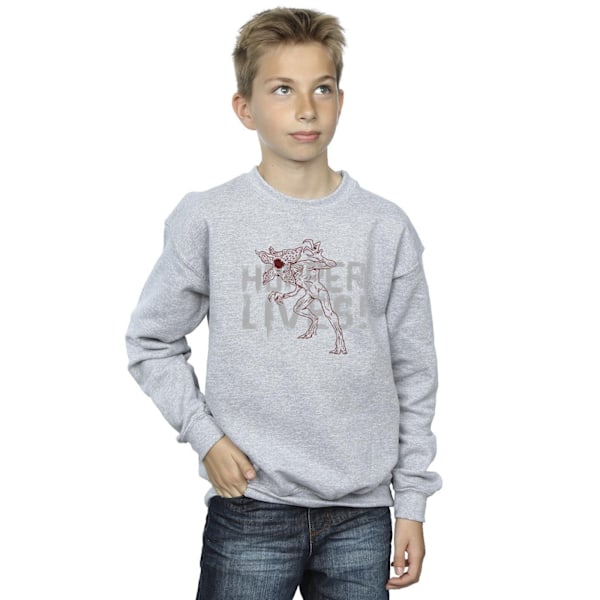 Netflix Boys Stranger Things Hoppers Live Sweatshirt 7-8 år Sports Grey 7-8 Years