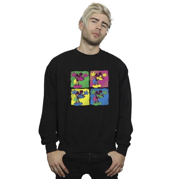 Disney Herr Mickey Mouse Pop Art Sweatshirt S Svart Black S