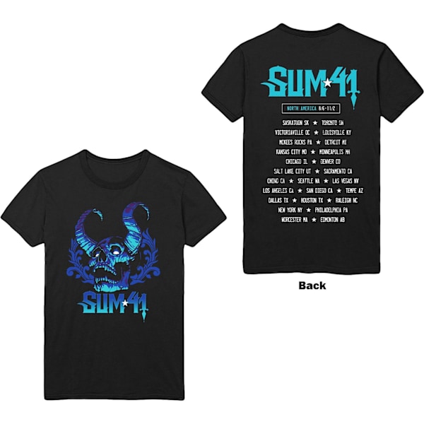 Sum 41 Unisex Demon Bomull T-shirt XL Svart Black XL