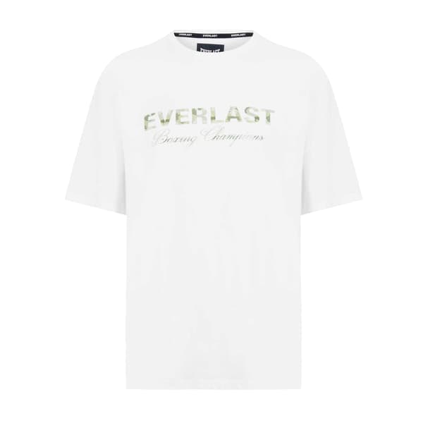 Everlast Herr Camo Logo T-shirt med avslappnad passform M Vit White M