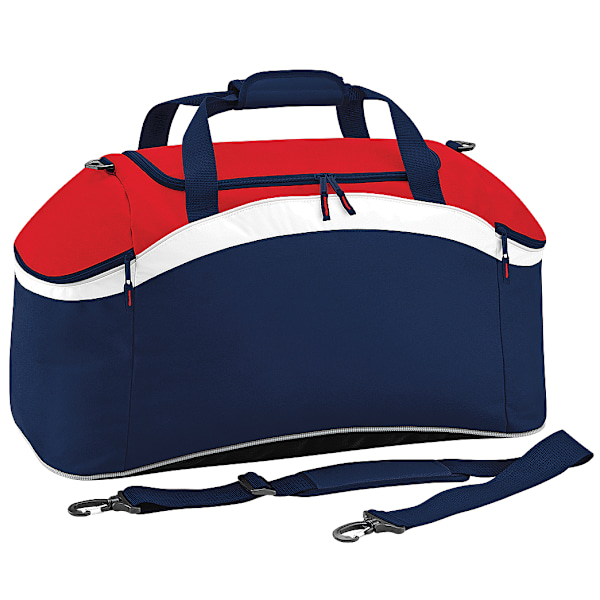 BagBase Teamwear Sport Holdall / Duffel Bag (54 liter) (2-pack) French Navy/ Classic Red/ White One Size