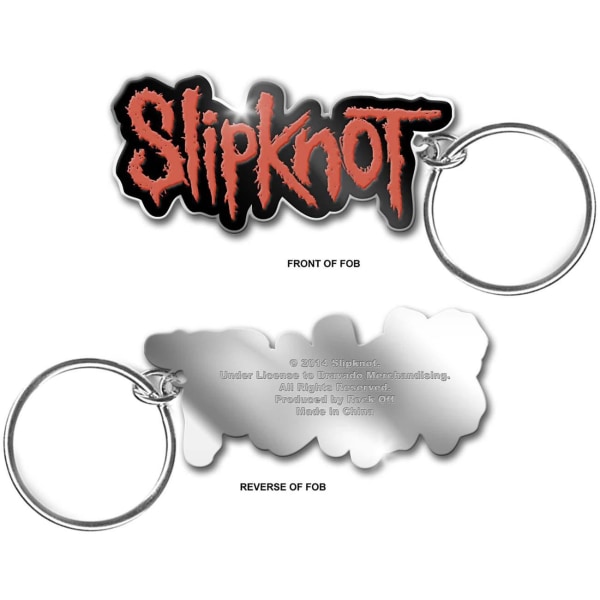 Slipknot Logo Emalj Nyckelring One Size Röd/Svart Red/Black One Size