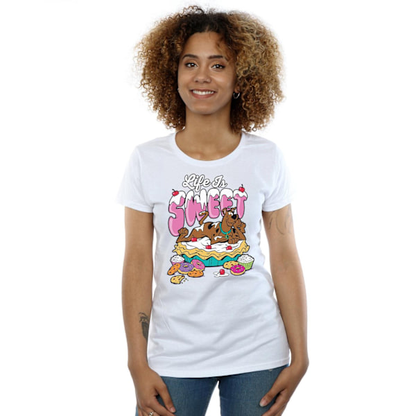 Scooby Doo Dam/Kvinnor Livet Är Sött Bomull T-Shirt XL Vit White XL