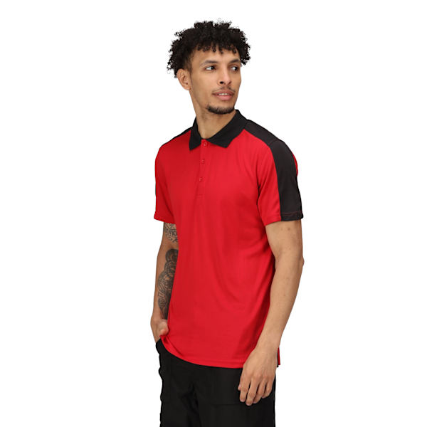 Regatta Contrast Coolweave Pique Poloskjorta 2XL Klassisk Röd/Svart Classic Red/Black 2XL