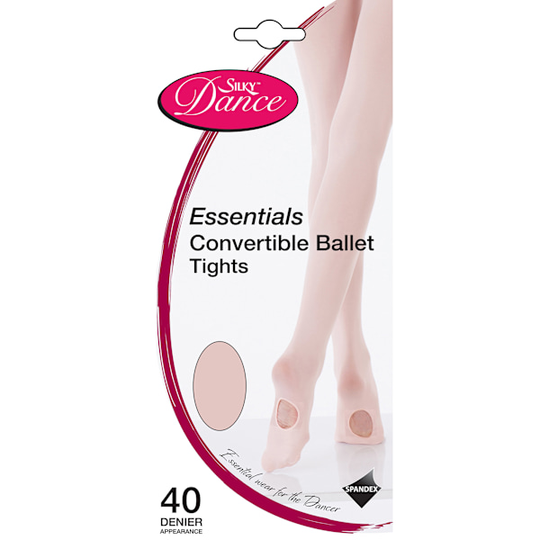Silky Childrens Girls Dance Essential Convertible Tights (1 Par Pink 9-11 Years