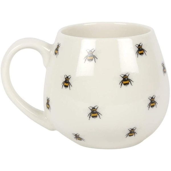 Something Different Bee Mug En Storlek Vit/Gul White/Yellow One Size