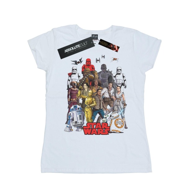 Star Wars Womens/Ladies The Rise Of Skywalker Character Collage White XL