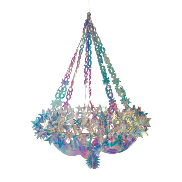Christmas Shop Holographic Star Chandelier One Size Holographic Holographic One Size