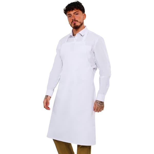 BonChef hel längd förkläde en storlek vit White One Size