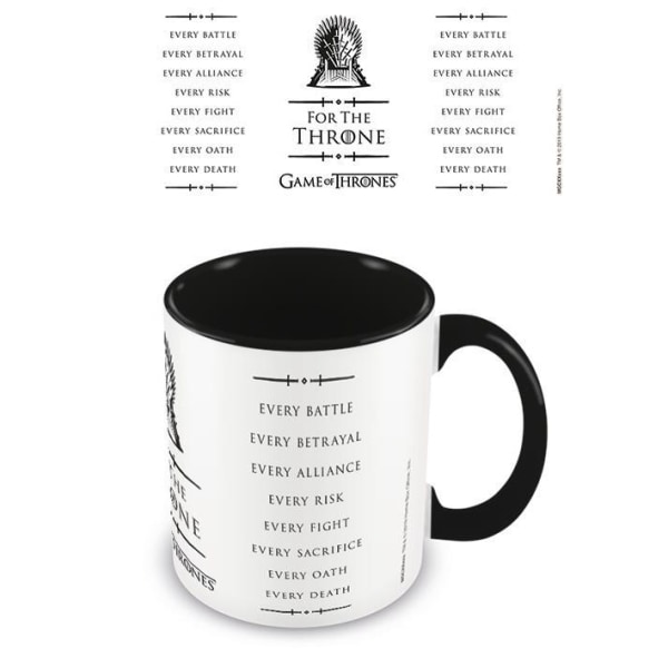 Game of Thrones For The Throne Mugg One Size Vit/Svart White/Black One Size