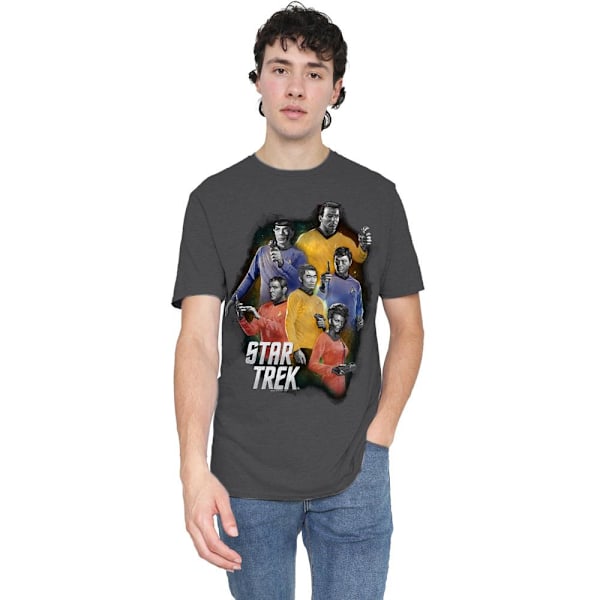 Star Trek Unisex Vuxen Galaxy Glow T-Shirt XL Kolgrå Charcoal XL