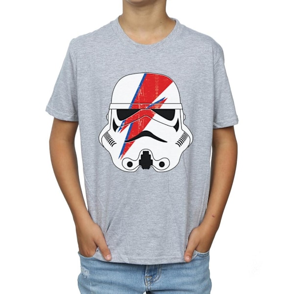 Star Wars Boys Glam Stormtrooper Lightning Bolt Bomull T-shirt Sports Grey 5-6 Years