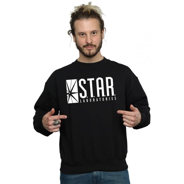 DC Comics Herr The Flash STAR Labs Tröja M Svart Black M