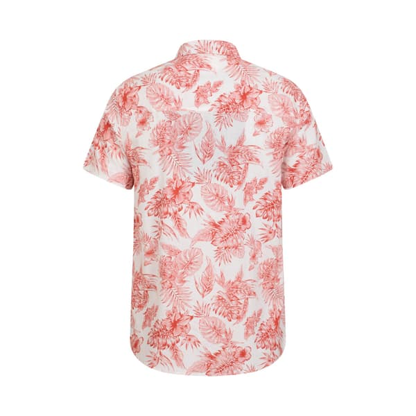 Mountain Warehouse Herr Tropical Leaves Skjorta M Rost/Vit Rust/White M