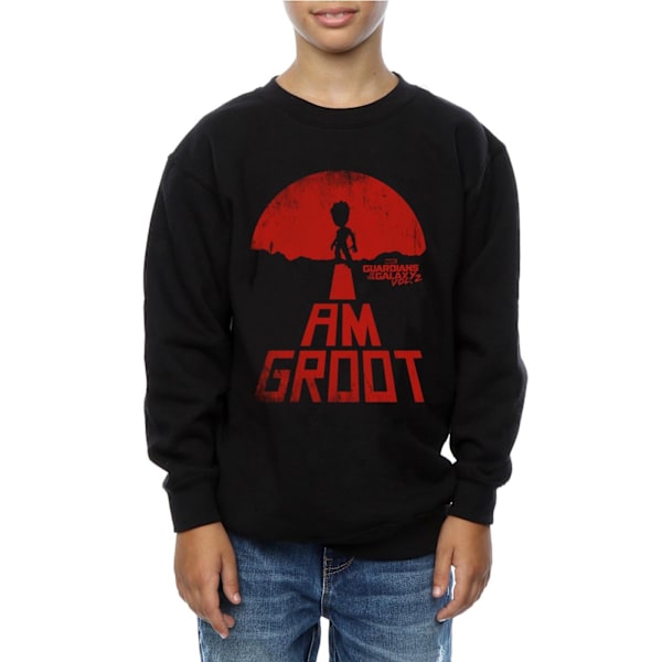 Marvel Boys Guardians Of The Galaxy I Am Groot Röd Sweatshirt 7 Black 7-8 Years