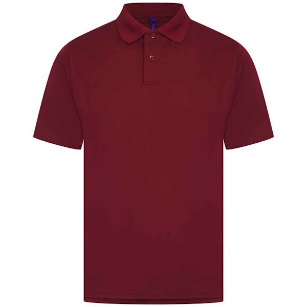 Henbury Herr Pique Poloskjorta M Bourgogne Burgundy M