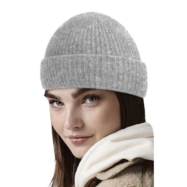 Beechfield Cosy Ribbed Marl Beanie One Size Grå Grey One Size