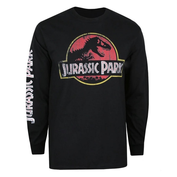 Jurassic Park Herr Logotyp Långärmad T-shirt S Svart Black S