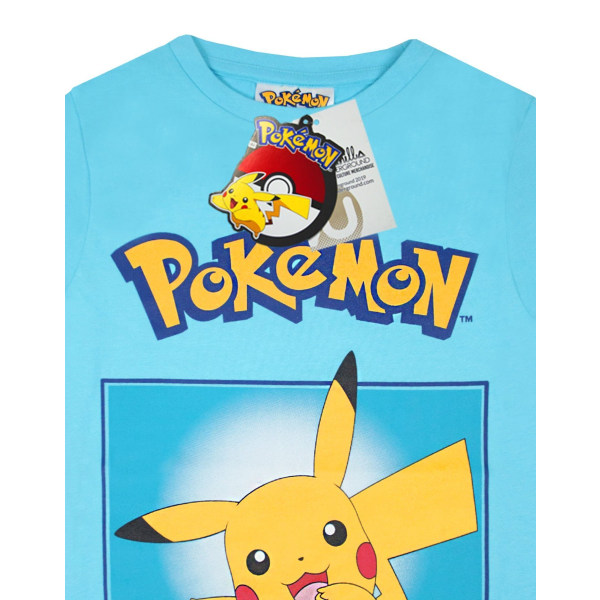 Pokemon barn pojkar Pikachu T-shirt 12-13 år blå Blue 12-13 Years