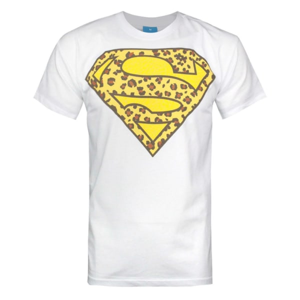 Addict Mens Leopard Symbol Stålmannen T-shirt M Vit White M