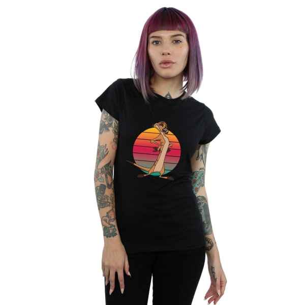 Disney Dam/Dam Lejonkungen Timon Sunset T-shirt i bomull Black XL