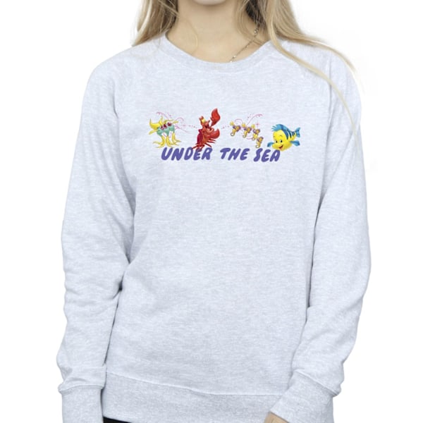 Disney Dam/Kvinnor Den Lilla Sjöjungfrun Under Havet Sweatshirt Sports Grey XXL