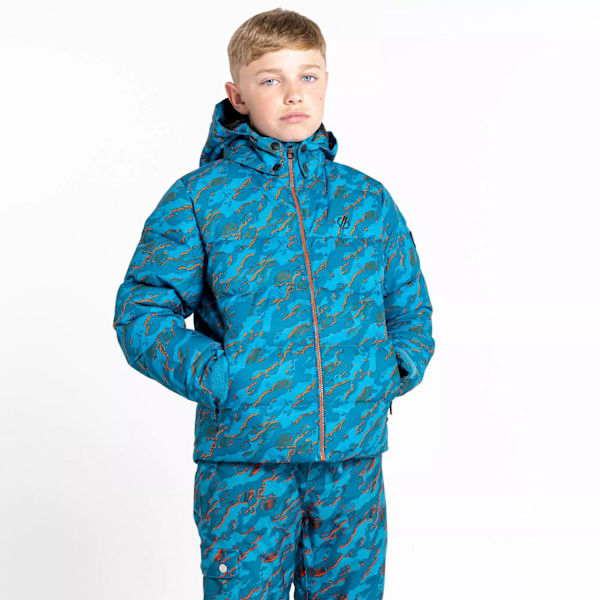 Dare 2B Boys All About Camo Skidjacka 9-10 år Fjord Blue Fjord Blue 9-10 Years