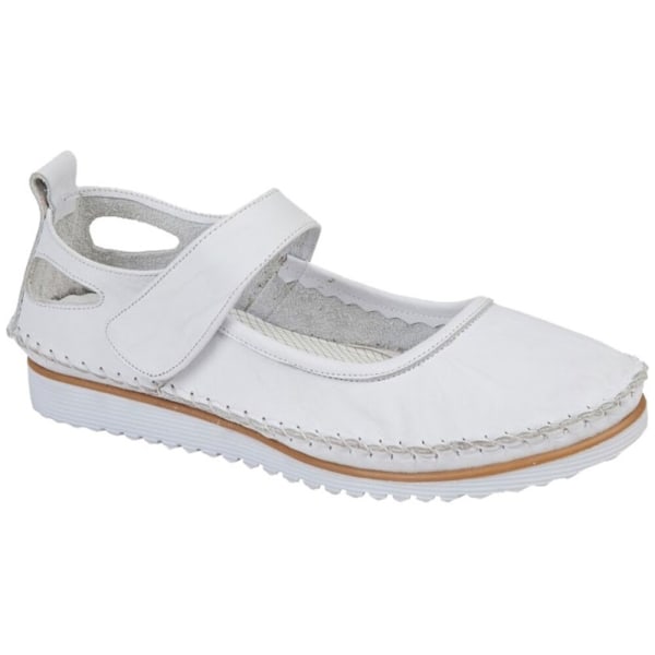 Mod Comfys Dam/Dam Softie Läder Casual Skor 7 UK Vit White 7 UK