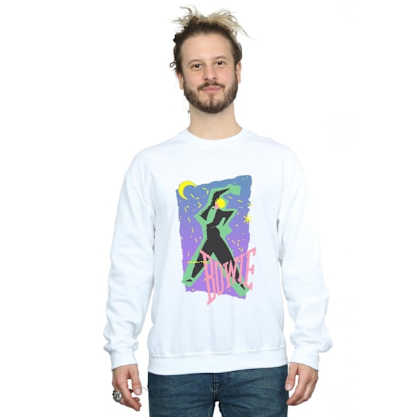 David Bowie Herr Moonlight Dance Sweatshirt 4XL Vit White 4XL
