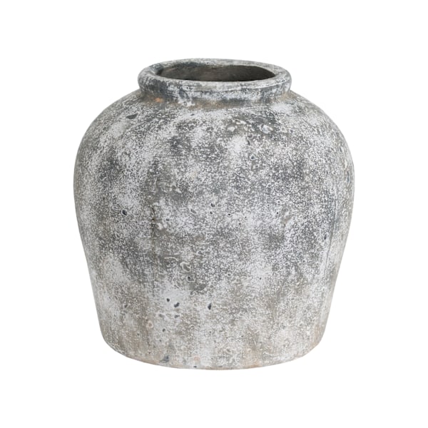 Hill Interiors Åldrad Sten Keramik Vas En Storlek Grå Grey One Size
