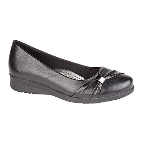 Boulevard Dam/Dam Sash Vamp Wedge Casual Shoes 5 UK Black Black 5 UK