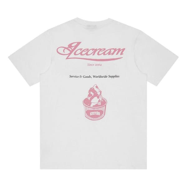 ICECREAM Herr Grafiskt Tryck Regular T-Shirt L Vit White L