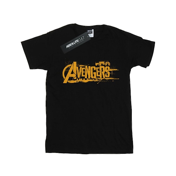 Marvel Boys Avengers Infinity War Orange Logo T-Shirt 7-8 år Black 7-8 Years